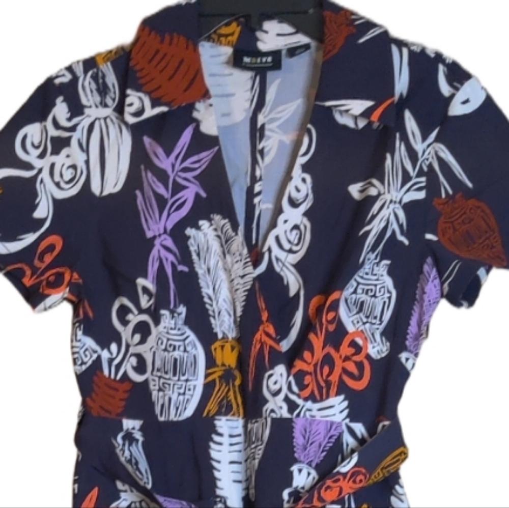 Anthropologie Maeve Navy Floral Dress Size Small - Picture 5 of 7
